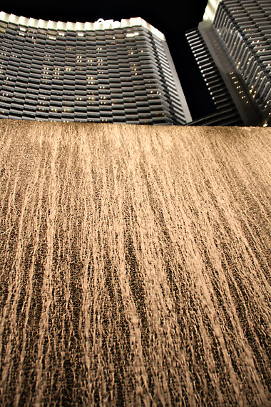 the fountain at the Aria