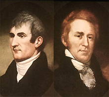 portraits of William Clark and Meriwether Lewis