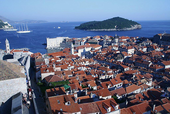 aerial view of Dubrovnik