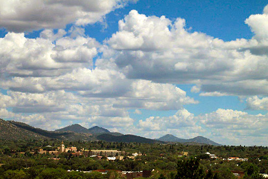 the skyline at Santa Fe, New Mexico