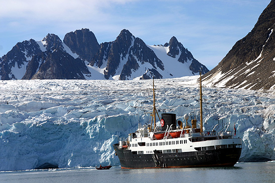 cruise ship in Svalbard, Norway