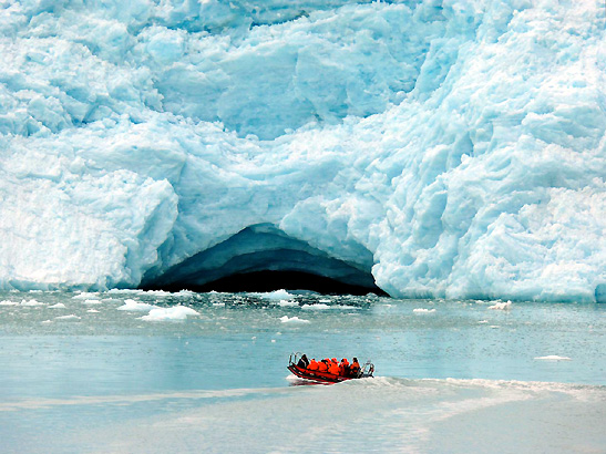 calving glacier in Spitzbergen