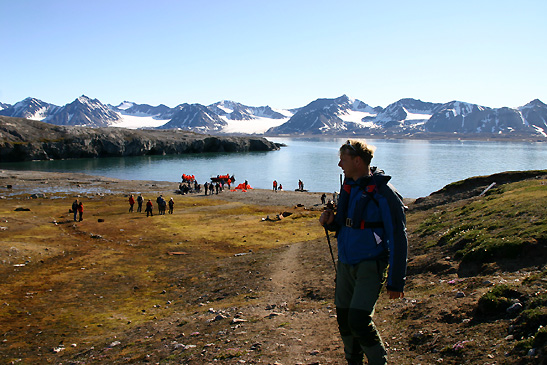 tour group landing in Svalbard