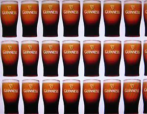 glasses of Guinness Stout Beer