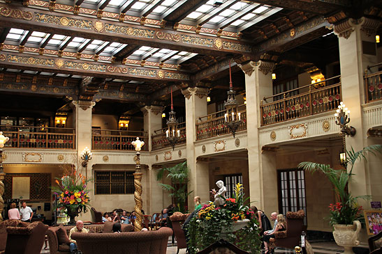 lobby of the Davenport Hotel, Spokane