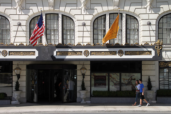 facade of the Davenport Hotel