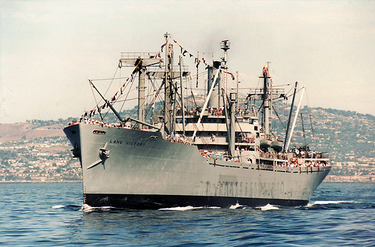 the SS Lane Victory off the California coast