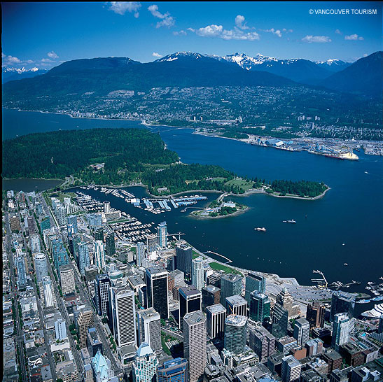 aerial view of Vancouver