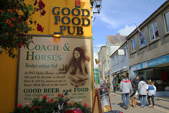 a pub at Laugharne taht Dylan Thomas visited