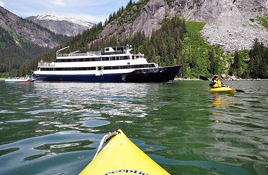 kayaking from the Island Spirit