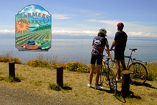 cyclists at San Juan Islands