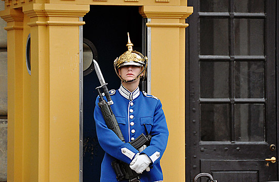 guard outside the Royal Palace, Stockholm, Sweden