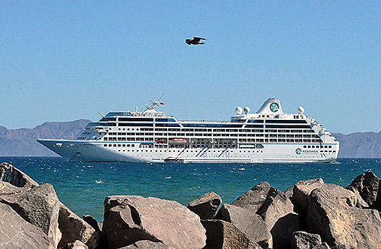 the Azamara Journey viewed from shore