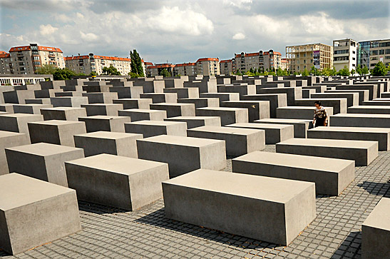 concrete blocks at the Memorial to the Murdered Jews