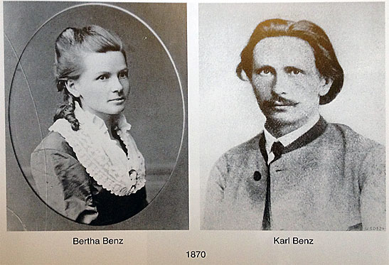 photos of Bertha and Karl Benz