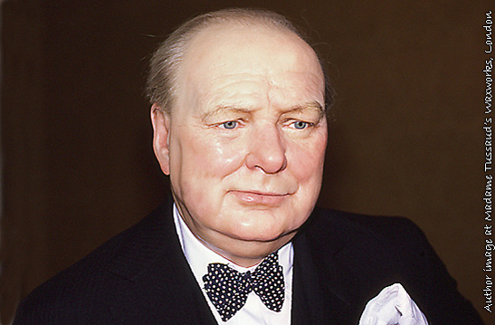 wax figure of Sir Winston Churchill, London