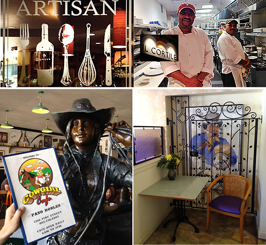 restaurants in Paso Robles: Artisan, Il Cortile and the Cowgirl Restaurant