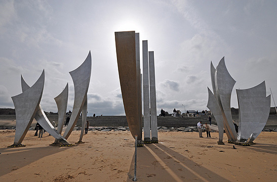 Anilore Banon's monument, Les Braves, Omaha Beach, Normandy, France