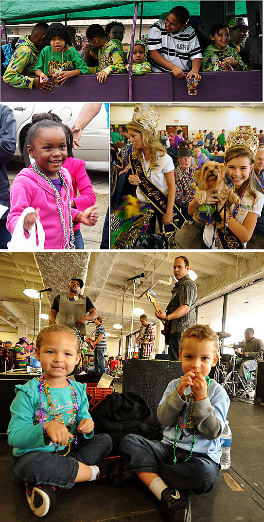 children at the Southwest Louisiana Mardi Gras in Lake Charles