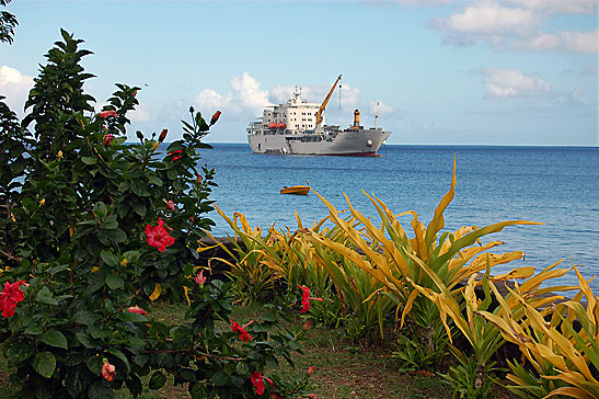 the freighter Aranui 3 off the Marquesa Islands