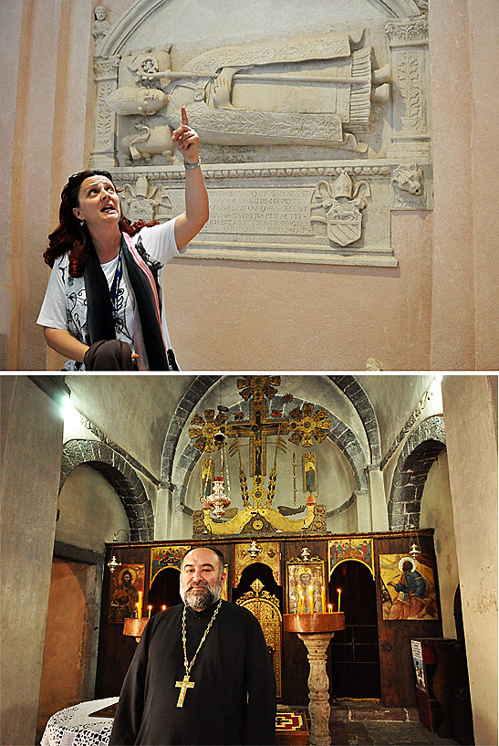 interior views of churches in Kotor