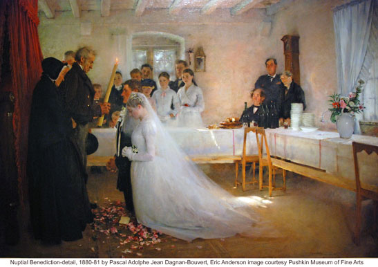 Nuptial Benediction by Pascal Adolphe Jean Dagnan-Bouveret, Pushkin Museum of Fine Arts