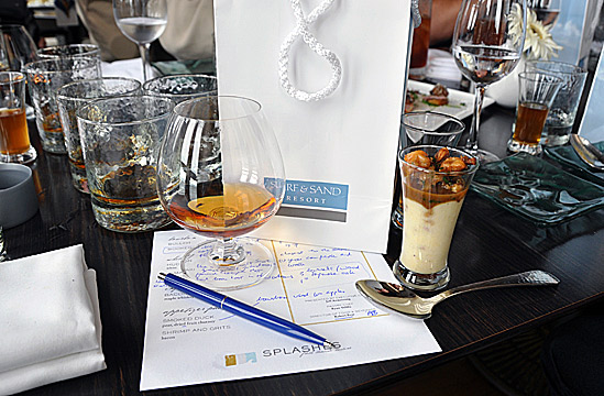 bourbon sampling at the Sand and Surf Resort, Laguna Beach, Orange County