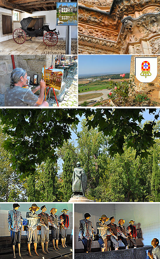 the Mateus Palace, the University of Salamanca, artist at Guimaraes, the Castelo Rodrigo, Statue of Portugal's first king and at the Quinta da Avessada