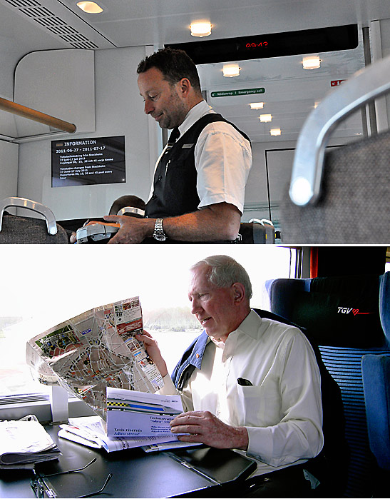 passenger comfort inside Rail Europe train