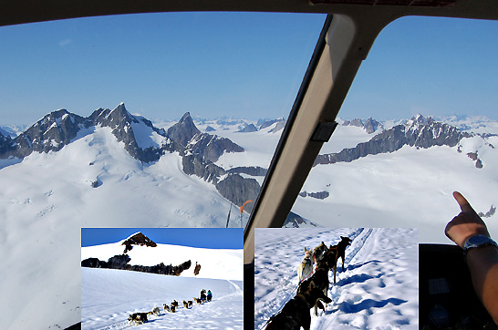 Medenhall Glacier viewed from a helicopter