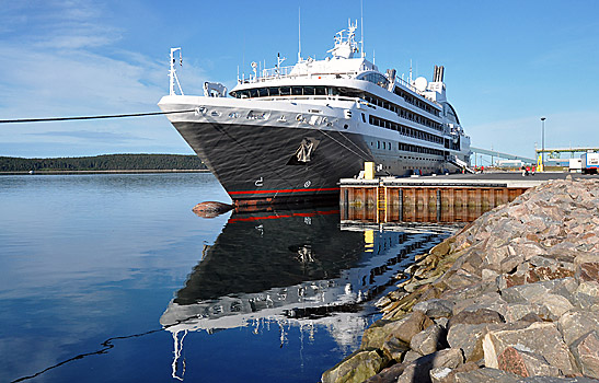 the Le Boreal, a cruise ship of the Companie du Ponant