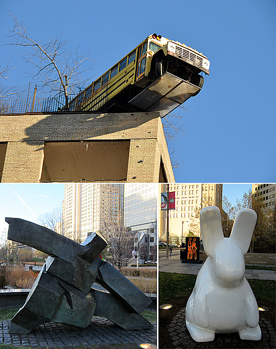 statues at the City Garden, St. Louis