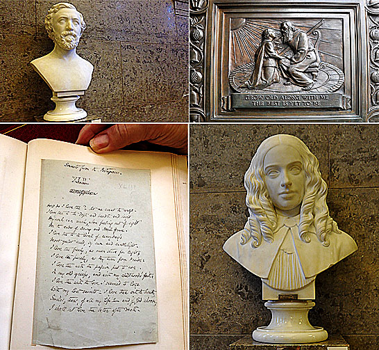 the largest collection in the world of the English poets, Elizabeth and Robert Barrett Browning at the Armstrong Browning Library in Waco