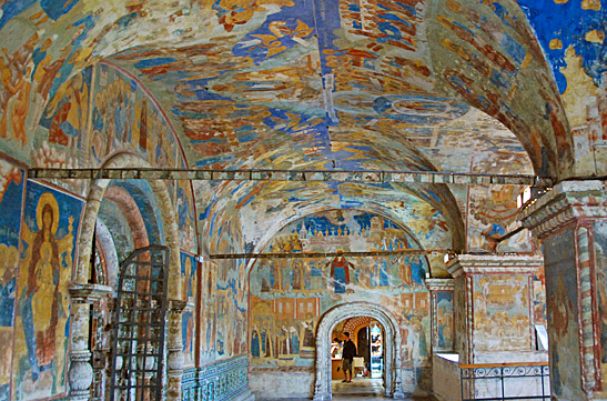 frescoes on the interior of the Church of Elijah the Prophet
