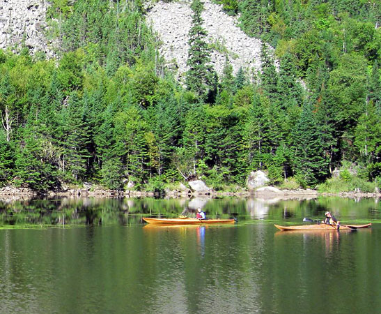 two kayakers on the river