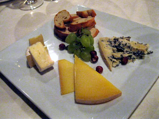 local cheeses at the L'Auberge des 3 Canards