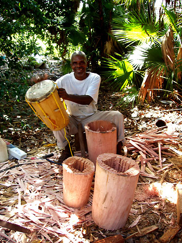 Garifuna drum maker