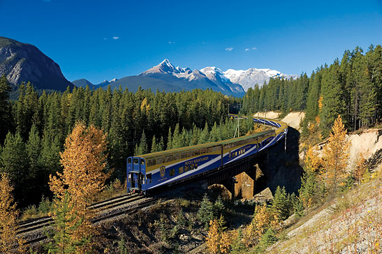 another Rocky Mouintaineer train on an early fall trip