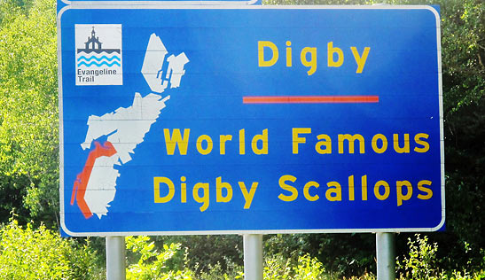 Digby scallops sign