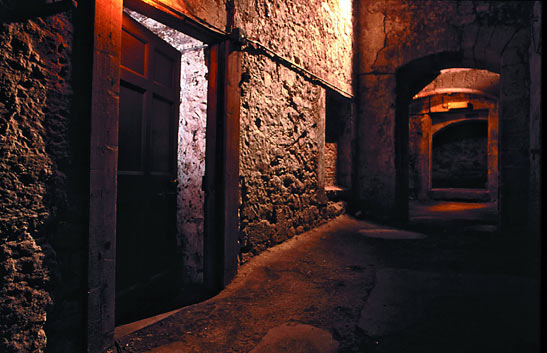 narrow walkways of Mary King's Close, Edinburgh