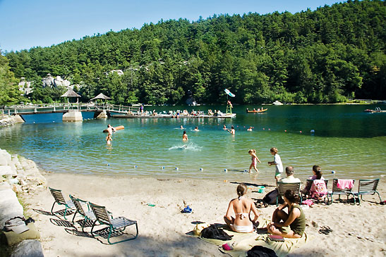 beach by the lake at Mohonk Mountain House, New Platz, NY