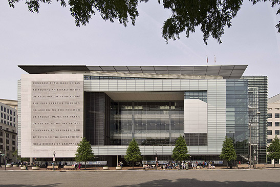 the Newseum on Pennsylvania Ave., Washington D.C.