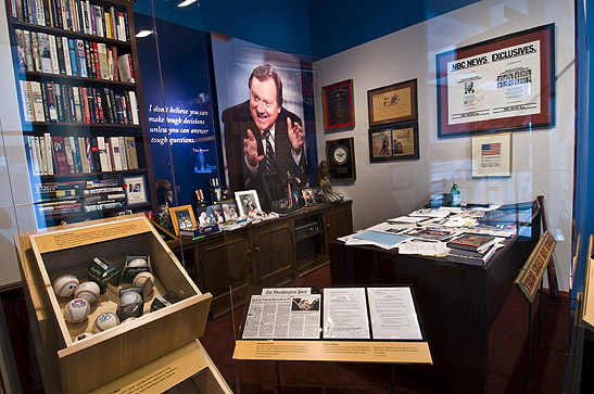 Tim Russert's Meet the Press office, the Newseum