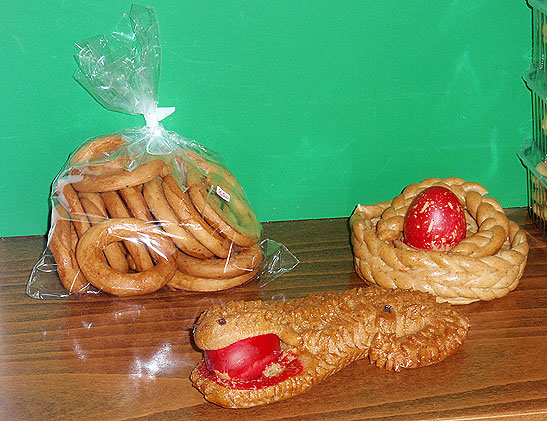 specialty products from Appolonia Bakery on display