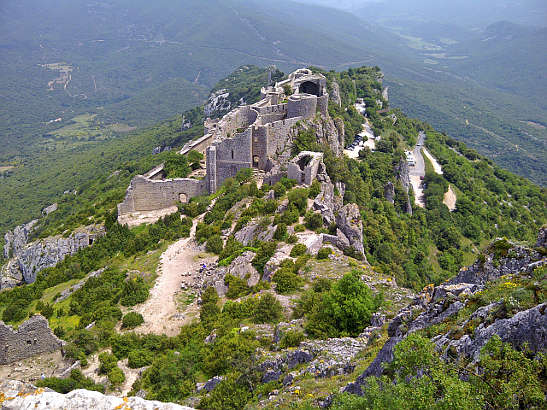 Peyrepertuse, a Cathar castle in southern France