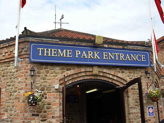 entrance to a theme park