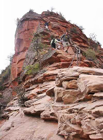 climbers at Zion National Park, Utah