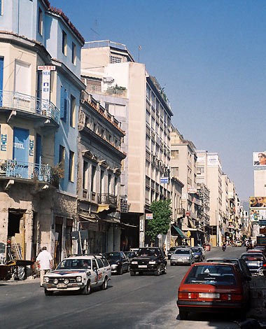 street in Athens, July 2000
