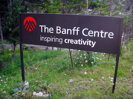 sign at the Banff Center, Alberta