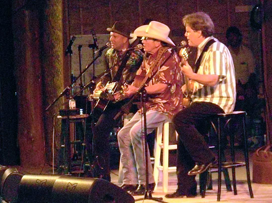 Ian Tyson with other performers at the Canmore Folk Festival